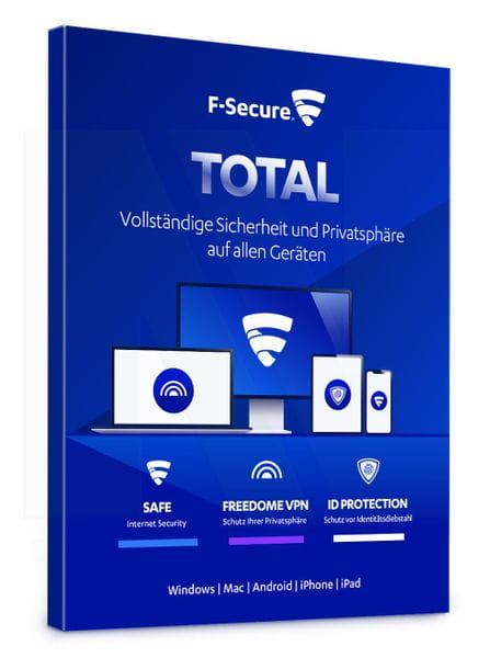 F-Secure Total Security + Ontrack 3-Geräte 1 Jahr