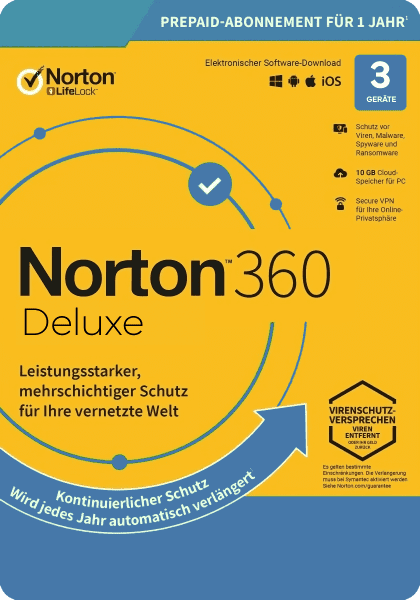 Norton 360 Deluxe 3 Geräte 1 Jahr