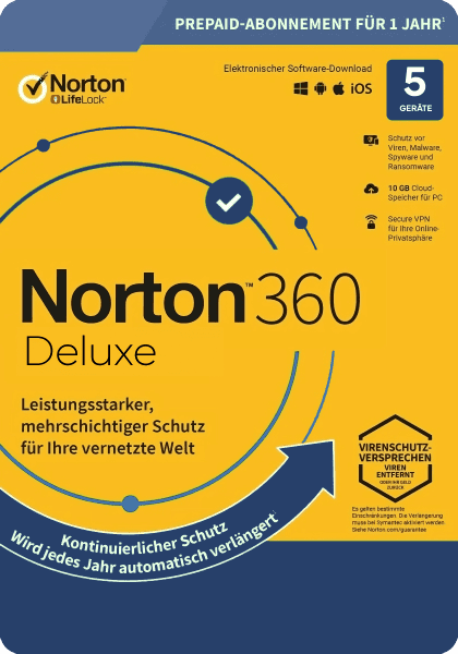 Norton 360 Deluxe 5 Geräte 1 Jahr