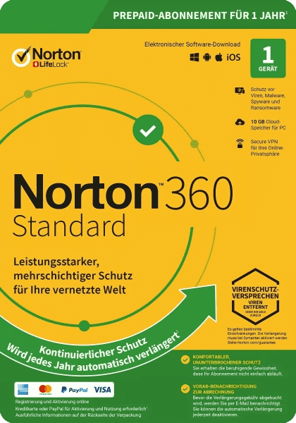 Norton 360 Standard 1 Gerät 1 Jahr
